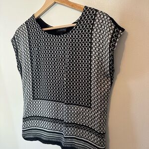 The Limited Black and White Geometric Blouse